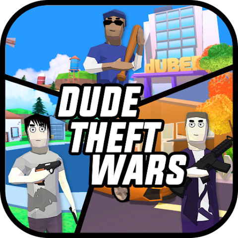 dude theft wars mod apk logo