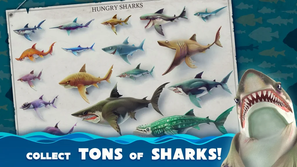 hungry shark world mod all sharks unlocked