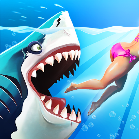 hungry shark world mod apk logo