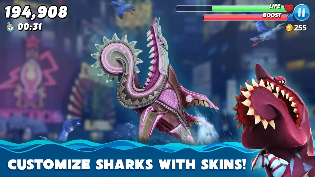 hungry shark world mod menu