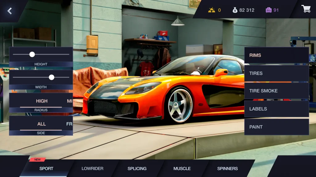 tuning club online mod menu